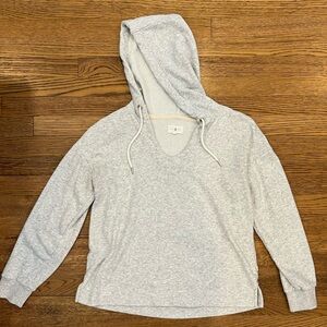 Ann Taylor Heather Grey Hooded Sweatershirt - Size S